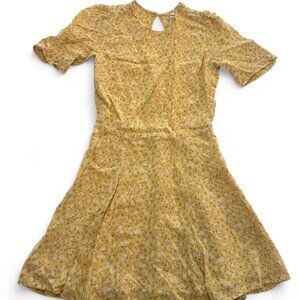Reformation Yellow Floral Mini Dress 2
